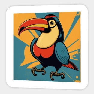 vintage bird illustration Sticker